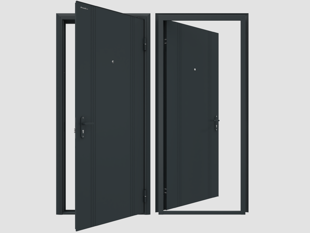 Po'lat eshik kirib kelishdan himoya qiladi.